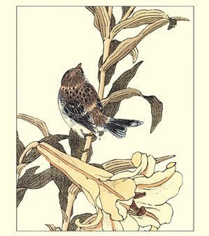 Oriental Bird On Branch II on Sale