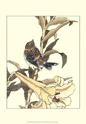 Oriental Bird On Branch II on Sale