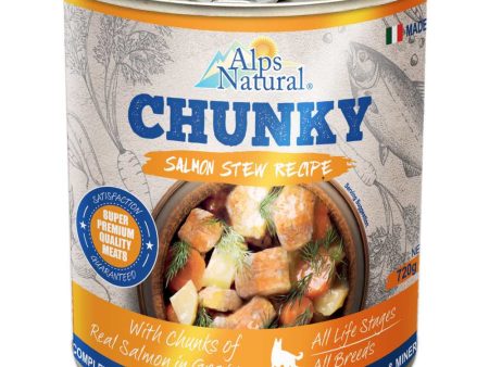 30% OFF: Alps Natural Chunky Salmon Stew Recipe Canned Dog Food 720g Online Sale