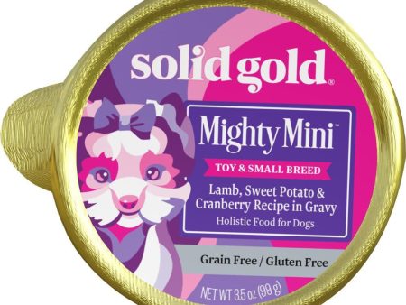 Solid Gold Mighty Mini Lamb, Sweet Potato & Cranberry Cup Tray Dog Food 99g on Sale