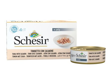 18% OFF: Schesir Tuna with Salmon in Natural Jelly Adult Canned Cat Food Multipack 50g x 6 Fashion