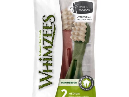 Whimzees Toothbrush Medium Natural Dental Dog Treats Trial Pack 2ct on Sale