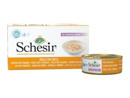 18% OFF: Schesir Chicken Fillets with Pumpkin Adult Canned Cat Food Multipack 50g x 6 on Sale