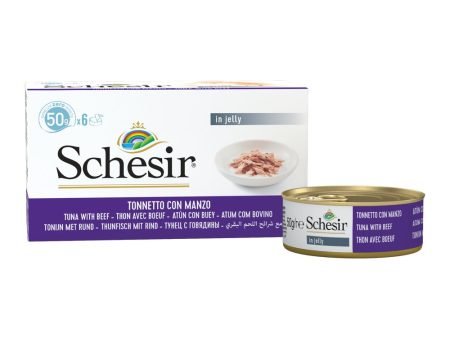 18% OFF: Schesir Tuna with Beef Fillets in Natural Jelly Adult Canned Cat Food Multipack 50g x 6 Fashion