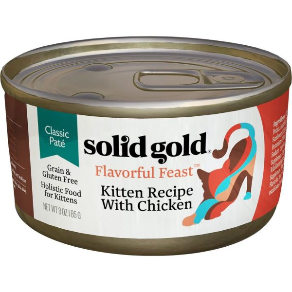 Solid Gold Flavorful Feast Kitten Recipe With Chicken Grain Free Canned Cat Food 3oz For Sale