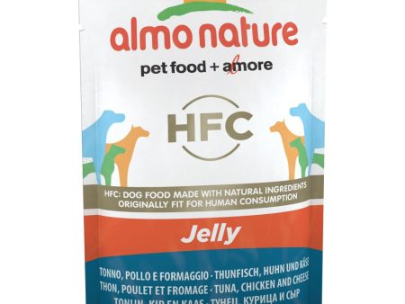 Almo Nature Classic Tuna, Chicken & Cheese In Jelly Pouch Dog Food 70g Online Sale