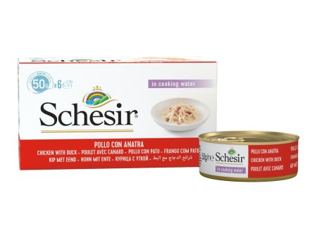 18% OFF: Schesir Chicken Fillets with Duck Adult Canned Cat Food Multipack 50g x 6 Discount