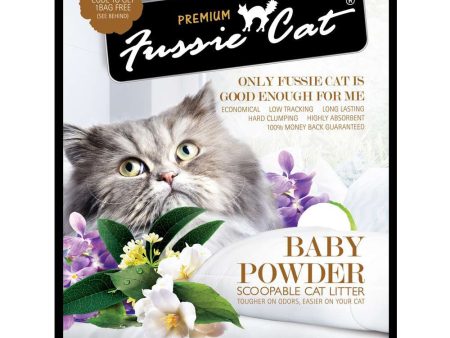 Fussie Cat Baby Powder Scoopable Cat Litter 10L Hot on Sale