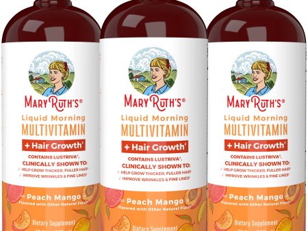 Liquid Morning Multivitamin + Hair Growth (3-Pack) Online Hot Sale