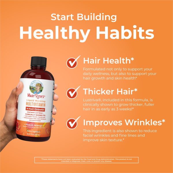 Liquid Morning Multivitamin + Hair Growth 15.22 oz Sale